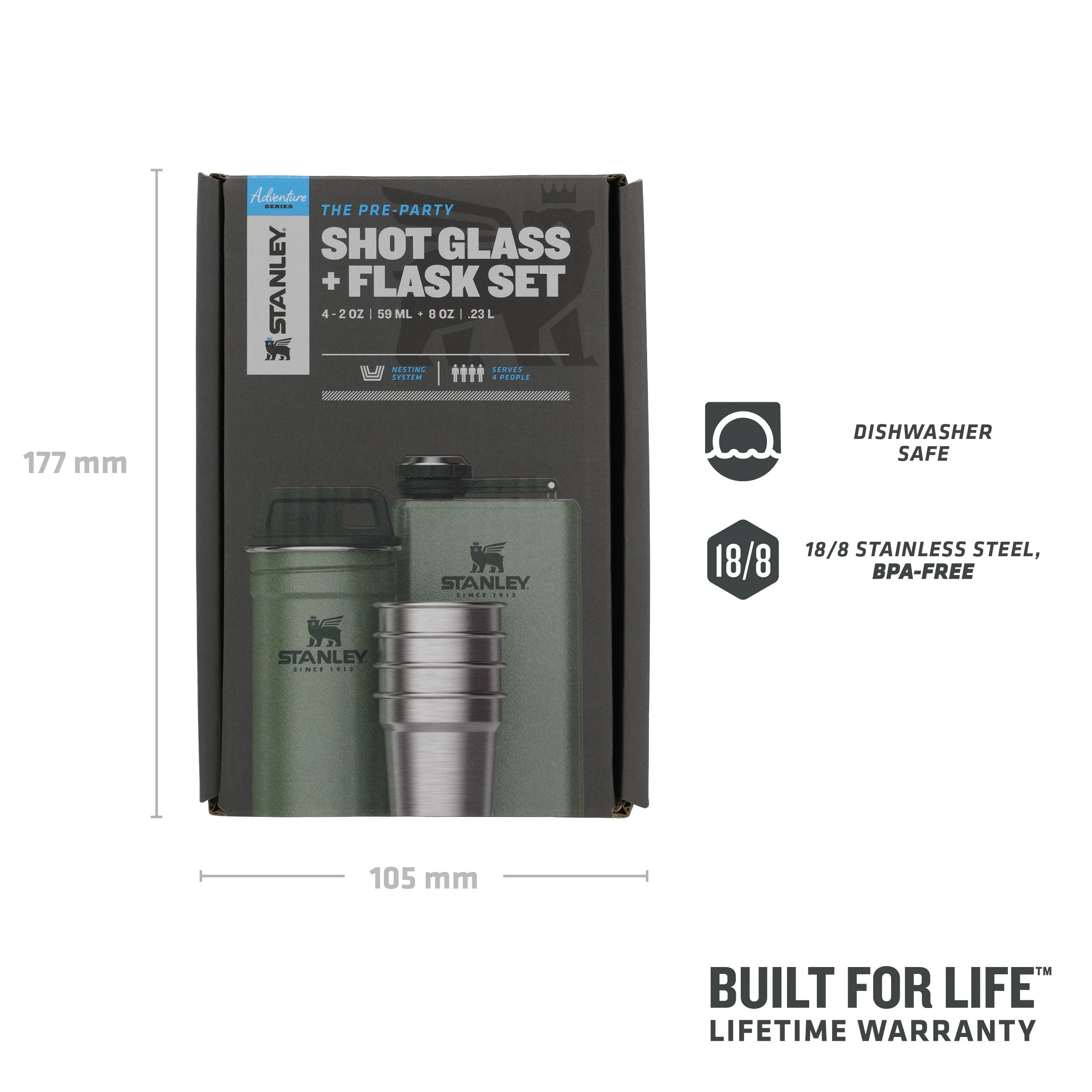 Adventure Pre-Party Shot Glass + Flask Set - Image 7