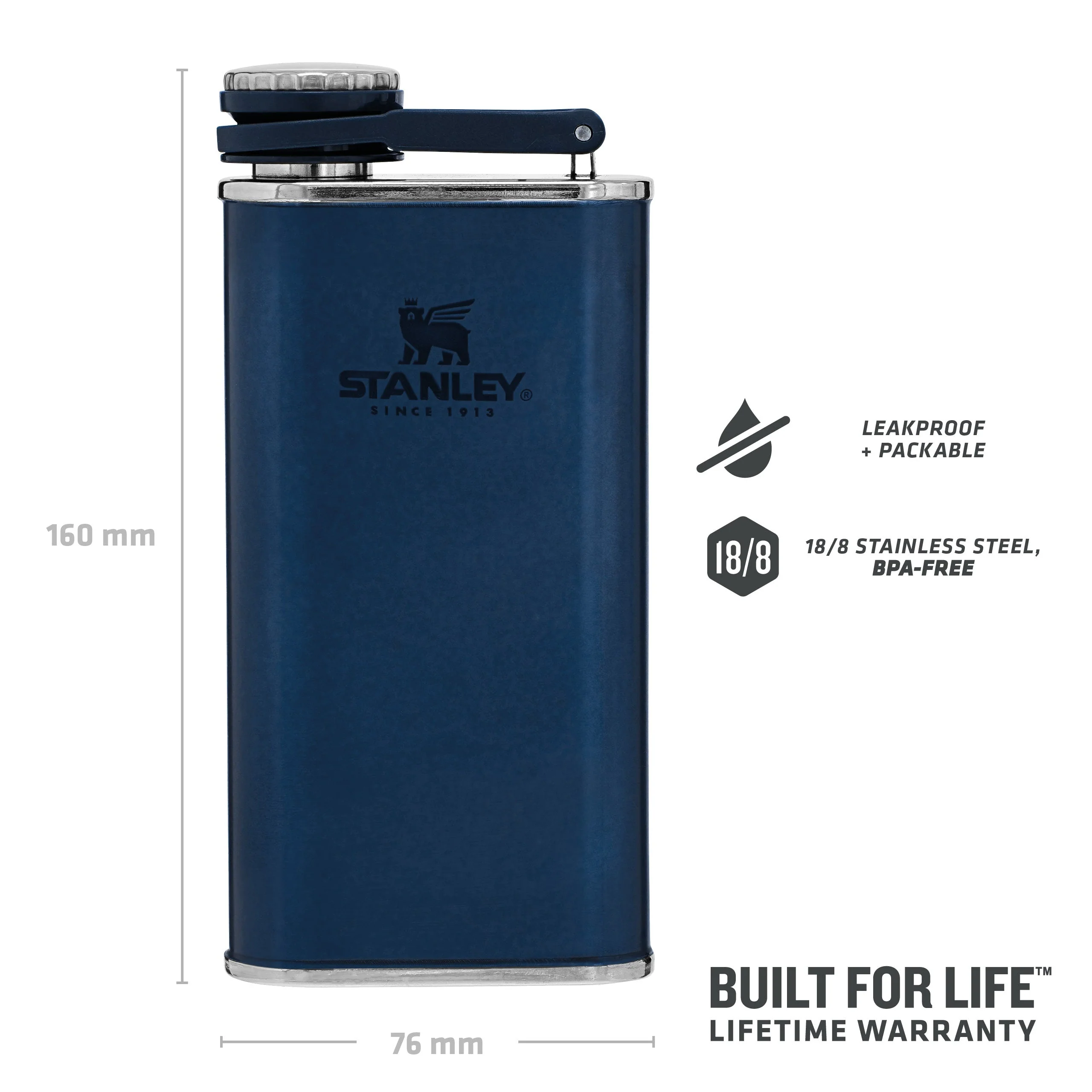 Classic Easy Fill Wide Mouth Flask | 0.23L - Image 12