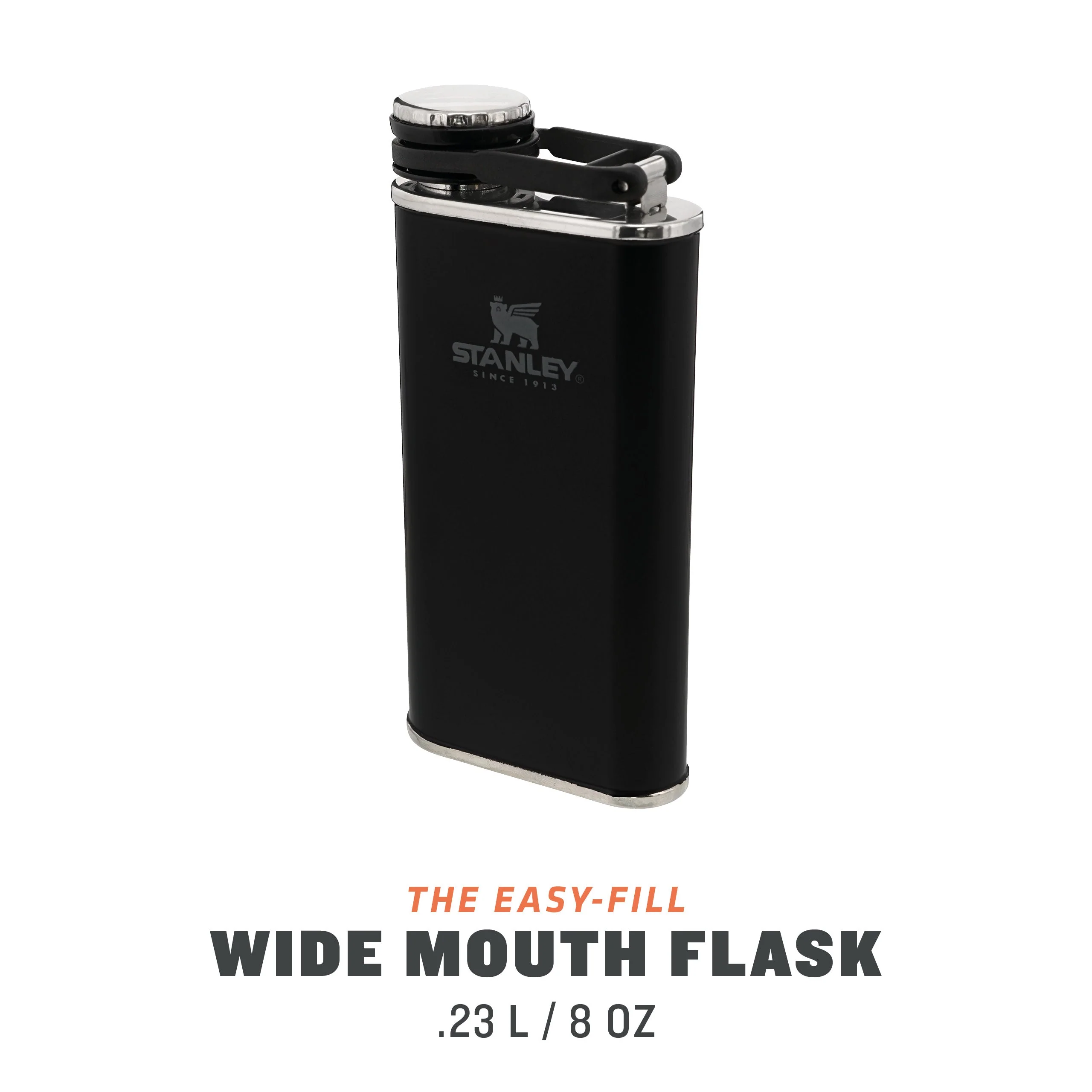Classic Easy Fill Wide Mouth Flask | 0.23L - Image 4