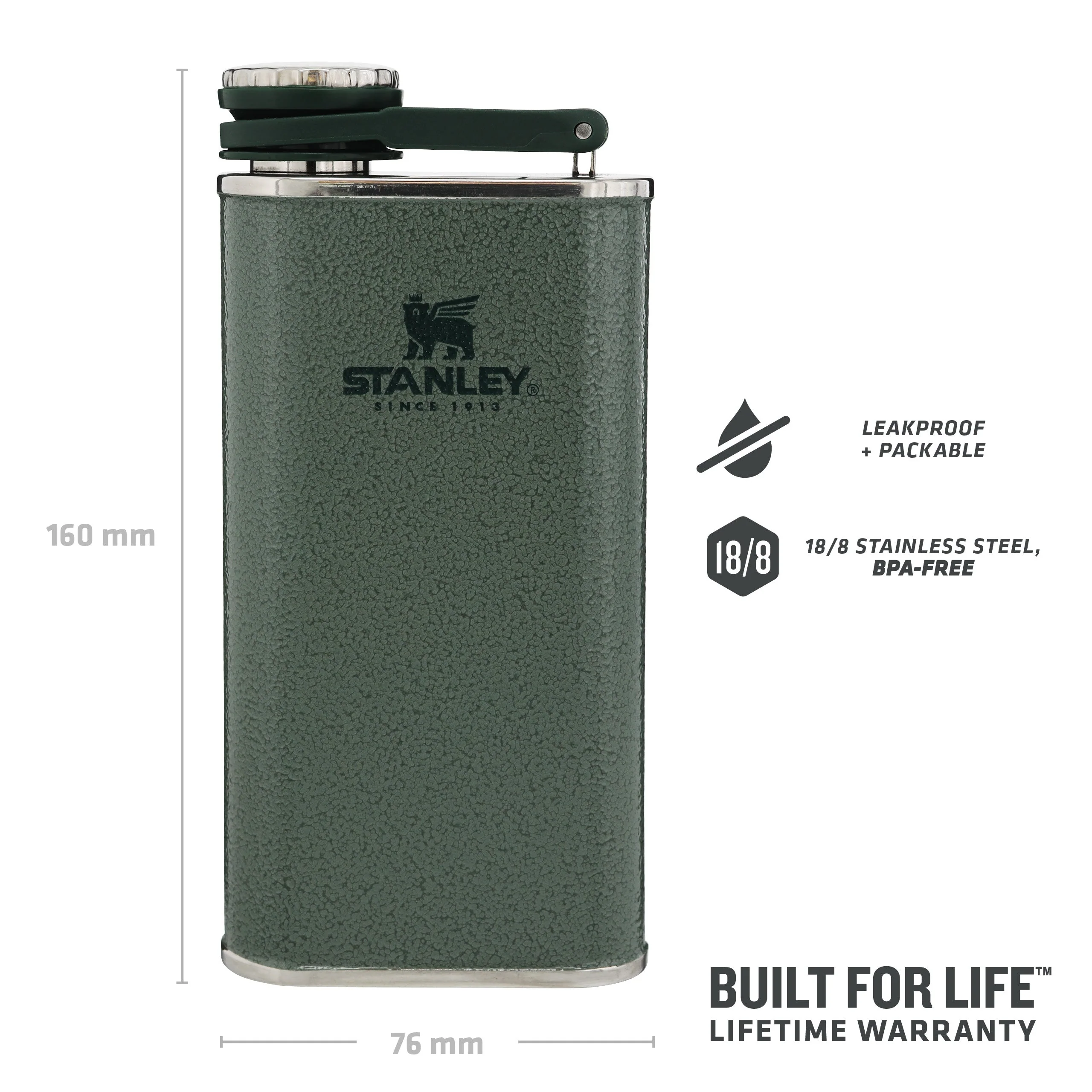 Classic Easy Fill Wide Mouth Flask | 0.23L - Image 7